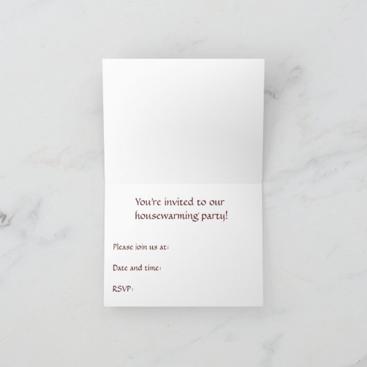 私達は動きました! 引っ越し祝いパーティーの招待 招待状 (内部)