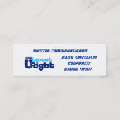 私達は右の名刺tf 2.0の背部ロゴUのさえずります スキニー名刺 (裏面)