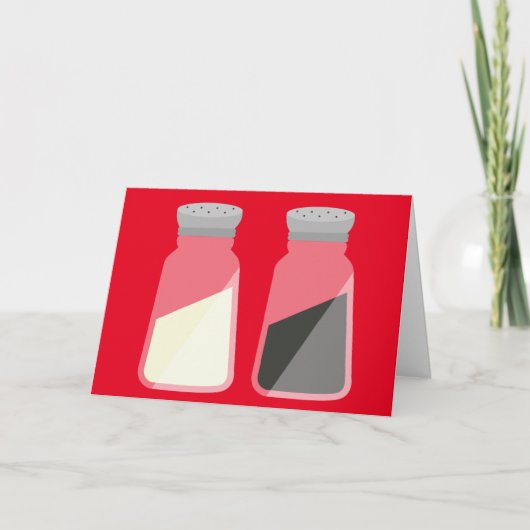 私達は塩およびコショウの挨拶状のように一緒に行きます カード (正面)