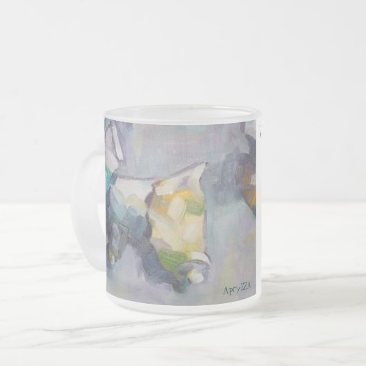 私達は夢の夢みる人です フロストグラスマグカップ (正面左)