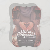 私達は妊娠したカスタマイズ妊娠の発表です 案内状 (正面/裏面)