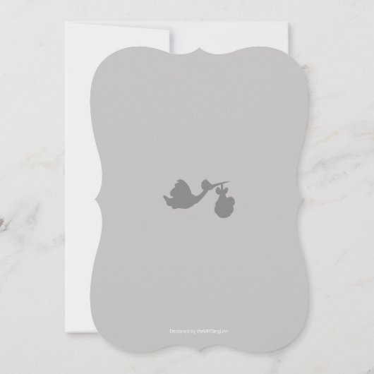 私達は妊娠したカスタマイズ妊娠の発表です 案内状 (裏面)