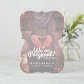 私達は妊娠したカスタマイズ妊娠の発表です 案内状 (スタンド正面)