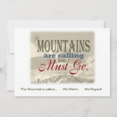 私達は山のヴィンテージで駆け落ちしました; Muir-Mtnsは呼びました 招待状 (正面)