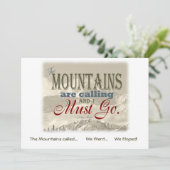 私達は山のヴィンテージで駆け落ちしました; Muir-Mtnsは呼びました 招待状 (スタンド正面)