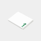 私達は平和小さいグリーンマンのエイリアンのシルエット入って来ます ポストイット (アングル)