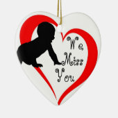 私達は恋しく思います: 不成功か乳児の損失のオーナメント セラミックオーナメント (右)