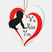 私達は恋しく思います: 不成功か乳児の損失のオーナメント セラミックオーナメント (左)