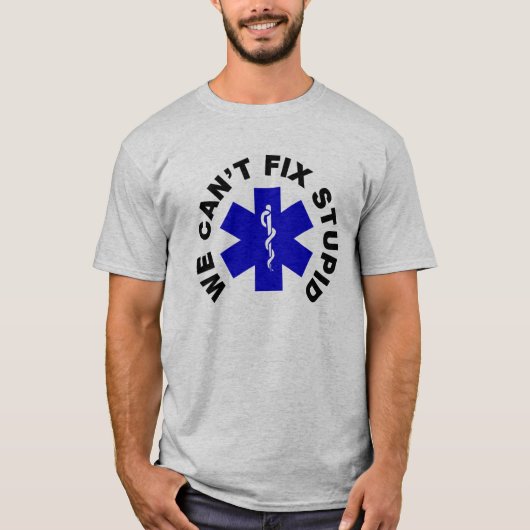 私達は愚か固定できません Tシャツ (正面)