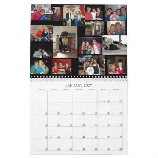 私達は愛します カレンダー (1月 2027)