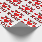 私達は抱擁およびキスとの愛します ラッピングペーパー (角)