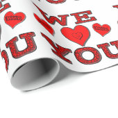 私達は抱擁およびキスとの愛します ラッピングペーパー (ロールコーナー)