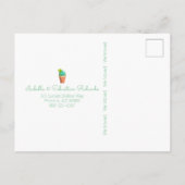 私達は新しい住所南西緑のドアのサボテンを動かしました 案内ポストカード (裏面)