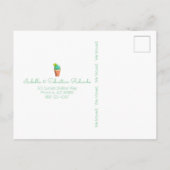 私達は新しい住所南西黄色いドアのサボテンを動かしました 案内ポストカード (裏面)