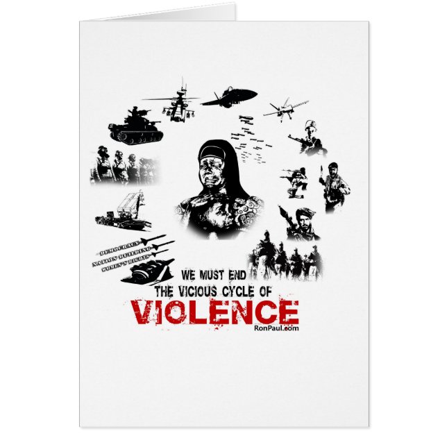 私達は暴力の悪循環を終えなければなりません! (正面)