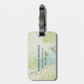 私達は来ました、私達は見ました、私達は引用文および地図を愛しました ラゲッジタグ (裏面縦)