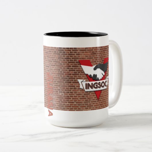 私達は東アジアのマグとの戦争に常にあったありますことが ツートーンマグカップ (正面右)