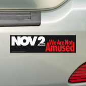 私達は楽しみません バンパーステッカー (車上)