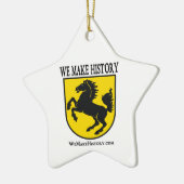 私達は歴史を作ります セラミックオーナメント (左)