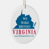 私達は歴史ヴァージニアを作ります セラミックオーナメント (右)