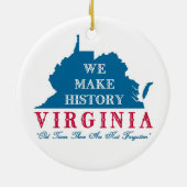 私達は歴史ヴァージニアを作ります セラミックオーナメント (裏面)