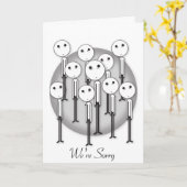 私達は残念な謝罪カード-カスタマイズ可能な文字です カード (黄色い花)