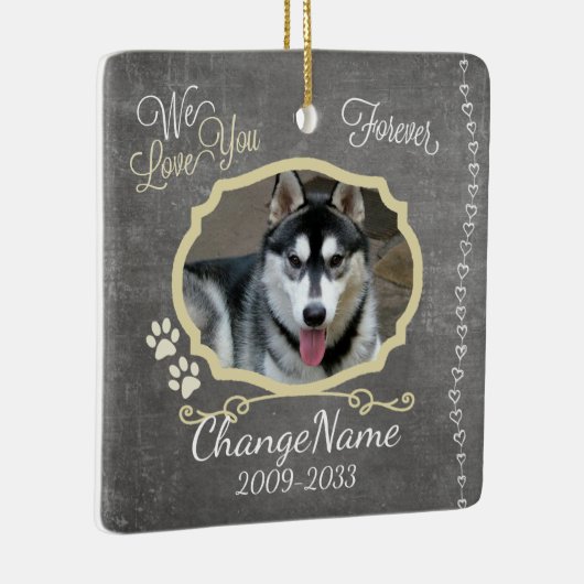 私達は永久に後をつけます記念の記念品の愛します セラミックオーナメント (右)