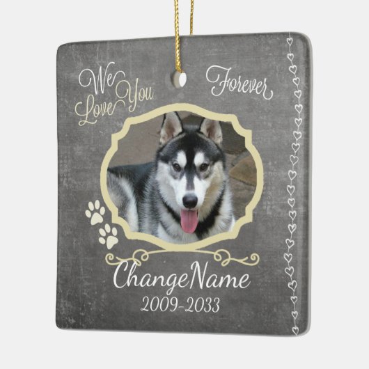 私達は永久に後をつけます記念の記念品の愛します セラミックオーナメント (左)