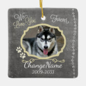 私達は永久に後をつけます記念の記念品の愛します セラミックオーナメント (正面)