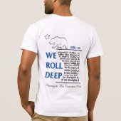 私達は深いを転がります Tシャツ (裏面)