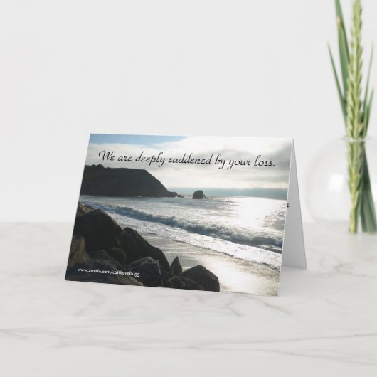 私達は深く、哀悼カードくすみます カード (正面)