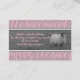 私達は田舎ヒツジカードに動きました 名刺