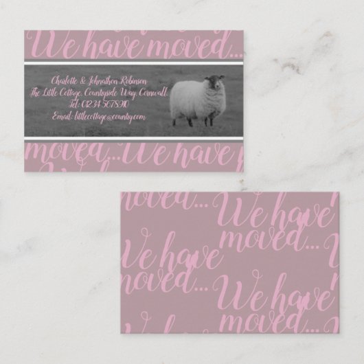 私達は田舎ヒツジカードに動きました 名刺 (正面/裏面)