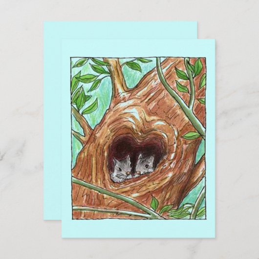 私達は発表の新しい住所招待状を動かしました 案内状 (正面/裏面)