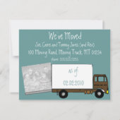 私達は発表カードを動かしています(家の写真と) 案内状 (正面)