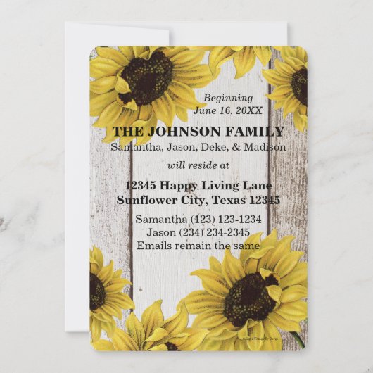 私達は発表レトロのヒマワリを動かしています 案内状 (裏面)