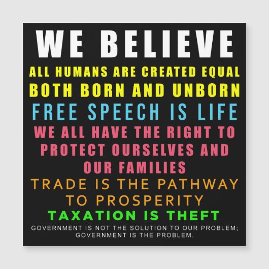 私達は磁石を信じます (正面)