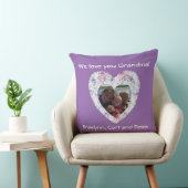 "私達は祖母"の花のハート形フレーム愛します クッション (椅子)
