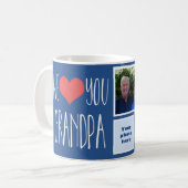 私達は祖父の数々のな写真のマグ愛します コーヒーマグカップ (正面左)