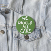 私達は私が気にしないすべての心配ボタンMelaniaべきです 缶バッジ (インサイチュ)