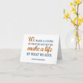 私達は私達がカードに与えるものをによって生命を作ります カード (黄色い花)