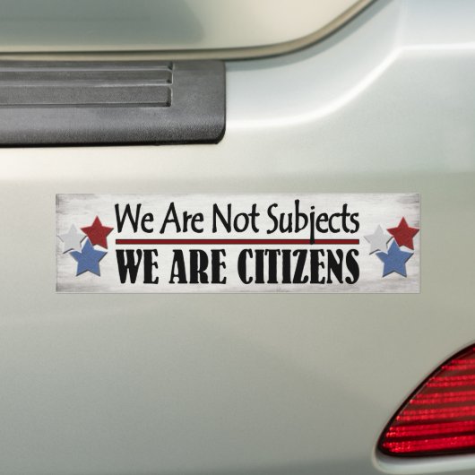 私達は私達によってが市民である主題ではないです バンパーステッカー (車上)