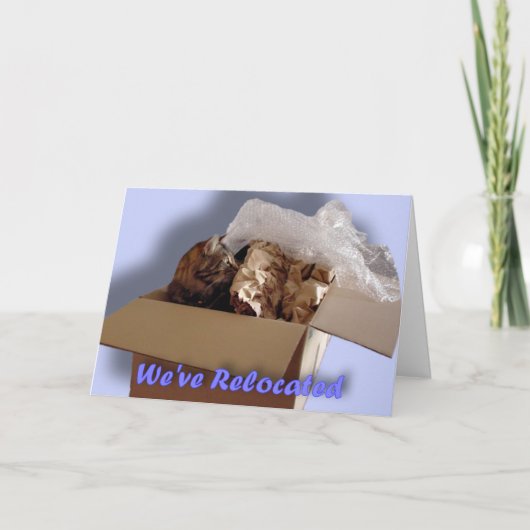 私達は移しました。 私達は動きました。 新しい住所家 案内状 (正面)