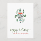 私達は移動した，クリスマス装飾の休日 案内ポストカード (正面)