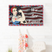 私達は等しいです、レディース平等の権利の旗 横断幕 (インサイチュ)