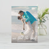 私達は結び目-結婚式の発表--を結びました 案内状 (スタンド正面)