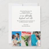 私達は結び目-結婚式の発表--を結びました 案内状 (裏面)