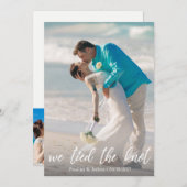 私達は結び目-結婚式の発表--を結びました 案内状 (正面/裏面)