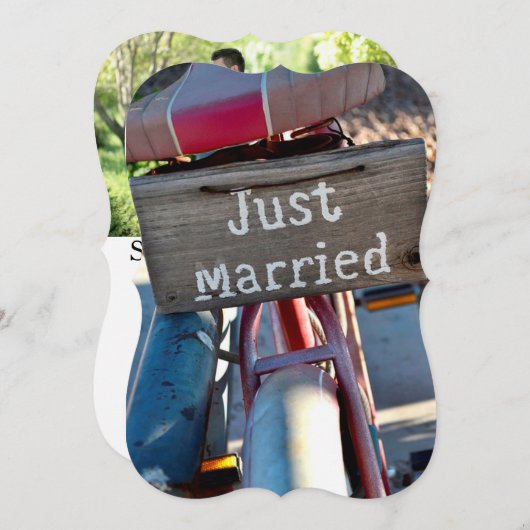 私達は結婚したなラスベガス発表駆け落ちします結婚式のです 案内状 (正面/裏面)