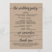 私達は結婚式のプログラム・カード5x7のデザインv3をします プログラム (裏面)